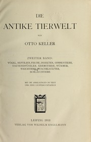 Cover of: Die antike tierwelt
