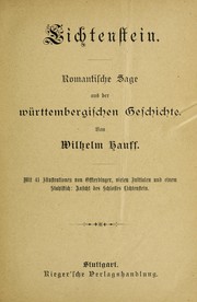 Cover of: Lichtenstein: romantische Sage aus der Wu rttembergischen Geschichte