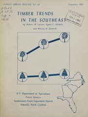 Cover of: Timber trends in the southeast