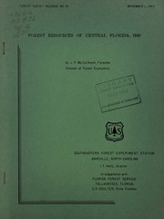 Cover of: Forest resources of central Florida, 1949