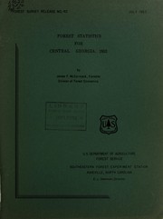 Cover of: Forest statistics for central Georgia, 1952 by James F. McCormack