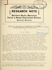 Cover of: Effects of cleaning in a reproduction stand of western white pine and associates