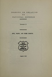 Cover of: Insects in relation to national defense by United States. Bureau of Entomology and Plant Quarantine
