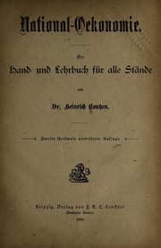 Cover of: National-Oekonomie: ein Hand- und Lehrbuch fu r alle Sta nde