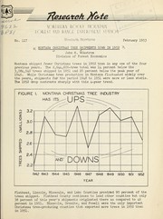 Cover of: Montana Christmas tree shipments down in 1952