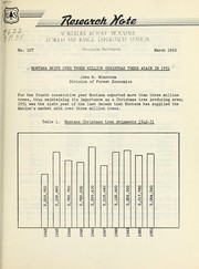 Cover of: Montana ships over three million Christmas trees again in 1951