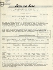 Cover of: 1952 log production for lumber and veneer