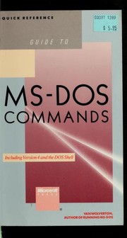 Cover of: Guide to MS-DOS commands by Van Wolverton