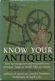 Cover of: Know your antiques by Ralph M. Kovel