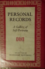 Cover of: Personal records: a gallery of self-portraits.