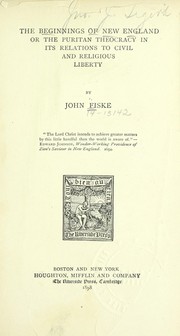 Cover of: The beginnings of New England by John Fiske