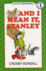 Cover of: And I Mean It, Stanley Book and Tape
