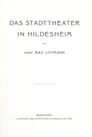 Cover of: Das Stadttheater in Hildesheim by Max Littmann