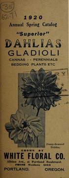 Cover of: 1920 annual spring catalog: "superior" dahlias gladioli, cannas, perennials, bedding plants, etc