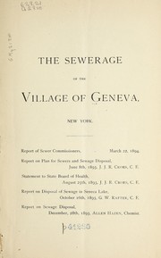 Cover of: The sewerage of the village of Geneva, New York | Geneva (N.Y.). Sewer Commissioners