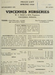 Cover of: Price list: Spring 1920