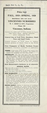 Cover of: Price list: Fall, 1919-Spring 1920