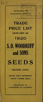 Trade price list [of] seeds by S.D. Woodruff & Sons