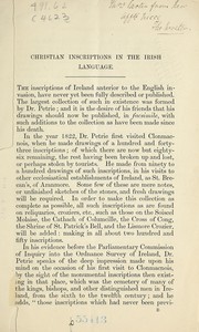 Christian inscriptions in the Irish language by James Collins