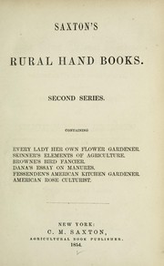 Cover of: Saxton's rural hand books by Louisa Johnson