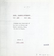 Cover of: Diary by Clarkson Butterworth