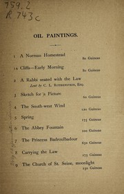 A catalogue of paintings and drawings by William Rothenstein, exhibited at the Cartwright Memorial Hall, Bradford, June 25th, 1910