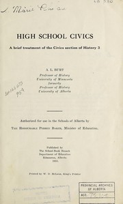 Cover of: High school civics: a brief treatment of the Civics section of History 3