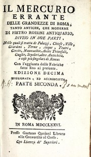 Cover of: Il mercurio errante delle grandezze di Roma, tanto antiche, che moderne