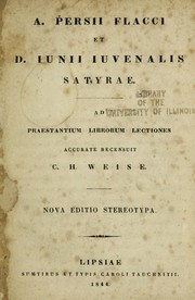 Cover of: A. Persii Flacci et D. Iunii Iuvenalis Satyrae