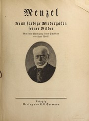 Cover of: Menzel: neun farbige Wiedergaben seiner Werke