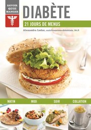 Cover of: Diabète: 21 jours de menus