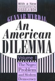 An American dilemma by Gunnar Myrdal