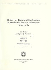 Cover of: History of botanical exploration in Territorio Federal Amazonas, Venezuela by Otto Huber