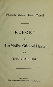 Cover of: [Report 1918] | Rhondda (Wales). Urban District Council