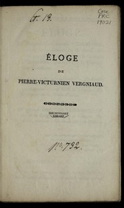 E loge de Pierre-Victurnien Vergniaud by Ge deon Genty de Laborderie