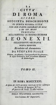 Cover of: La città di Roma, ovvero, Succinta descrizione di questa superba città: con due piante generali di essa e de' XIV. rioni