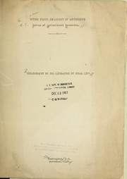 Cover of: Bibliography of the literature of rural life.