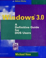 Cover of: Windows 3.0: a definitive guide for DOS users