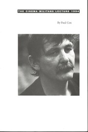 Cover of: The Cinema Militans Lecture 1994