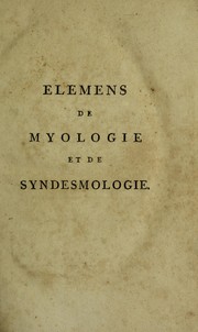 Cover of: El©♭mens de myologie et de syndesmologie