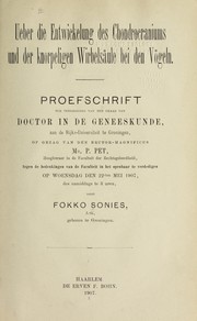 Ueber die Entwickelung des Chondrocraniums und der knorpeligen Wirbelsa ule bei den Vo geln by Fokko Sonies