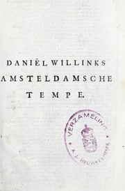 Cover of: Daniël Willinks Amsteldamsche Tempe, of, Nieuwe Plantagie by Daniel Willink