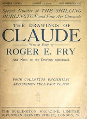 Cover of: The drawings of Claude by Roger Eliot Fry