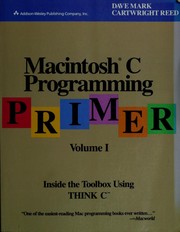 Cover of: Macintosh programming primer