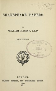 Shakespeare papers by William Maginn