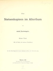 Cover of: Ueber Statuenkopieen im Alterthum by Adolf Furtwängler