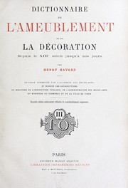 Cover of: Dictionnaire de l'ameublement et de la décoration depuis le XIII siècle jusqu'à nos jours by Havard, Henry