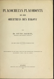 Cover of: Placochelys placodonta aus der Obertrias des Bakony