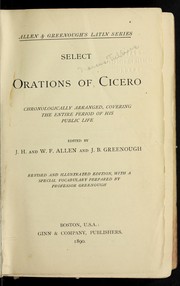 Cover of: Select orations of Cicero