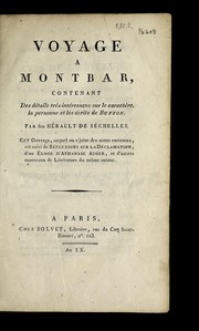 Cover of: Voyage a   Montbar: contenant des de tails tre  s-inte ressants sur le caracte  re, la personne et les e crits de Buffon